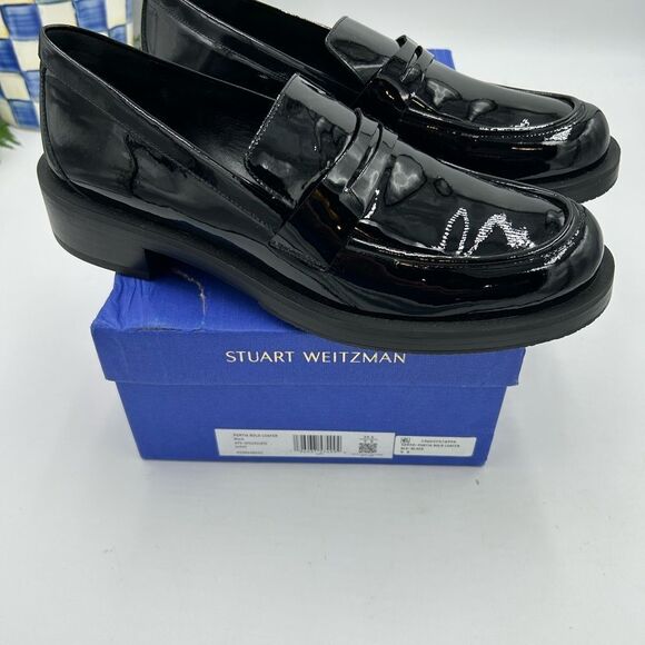 Women’s Stuart Weitzman Soho, patent leather loafers size 9, made in Spain - Picture 4 of 12